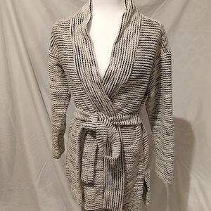 New Loft cardigan wrap sweater black white sweater
